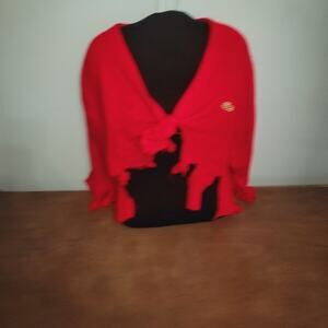 Lacoste Red Cadigan vintage Women's Size Large customized